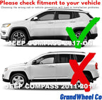 Window Deflectors Smoke Tinted Tape-On Side Window Vent Visor Deflectors Rain Guards Compatible with Compass 2017-2026 - 4pcs. GW0016
