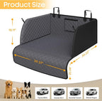 SUV Cargo Liner for Dogs, Waterproof Trunk Cover with Cushioned Sides to Protect Pet, Full Coverage Non-Slip Seat Cover for SUVs with Bumper Flap Protector