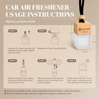 Car Air Freshener 3 Pack - 1 Way, Dream On, Cabana Hotel Collection Diffuser Oil Inspired The One Hotel, Car Fresheners for Women & Men, 45+ days Long Lasting, 0.27 FL OZ/8ML