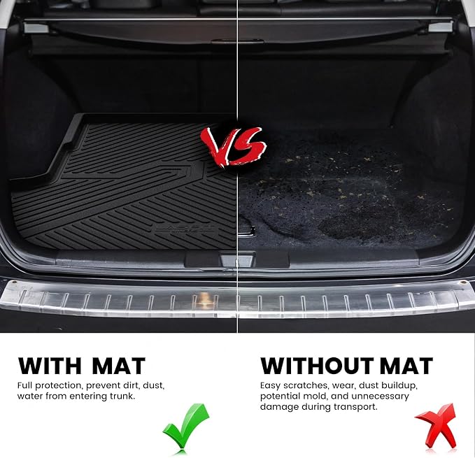 Floor Mats & Cargo Mat for Subaru Outback 2020-2025, All Weather TPE Custom Fit Easy Clean Floor Liners for Subaru Outback 2020-2025 Accessories Full Set Car Mats, Black
