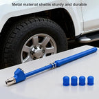 2-Pack Truck Tire Gauges for Tires Pressure, Dual-Head Tire Pressure Gauge, 150 PSI/10 BAR Range, with 4 Tires Pressure Caps for Semi Trucks, RVs, Cars, and Motorcycles