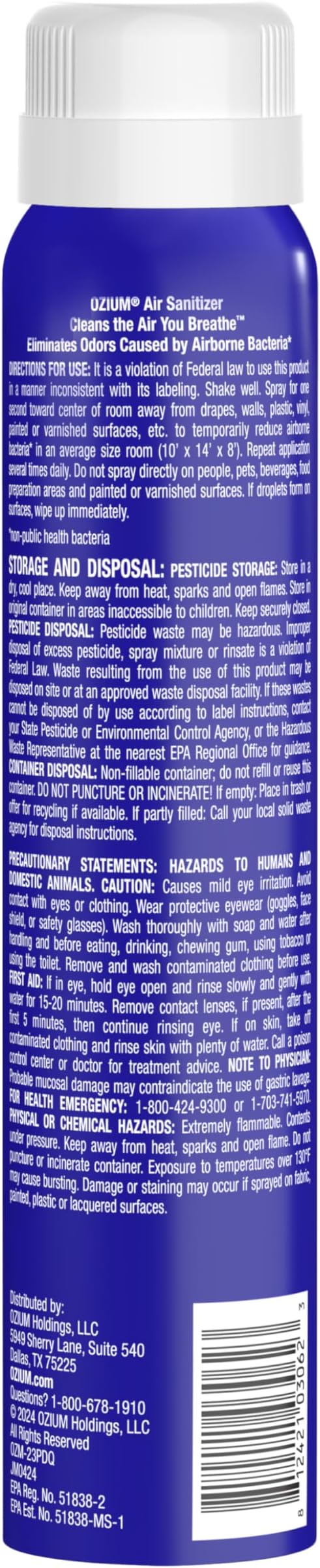 3.5 Oz. Air Sanitizer & Odor Eliminator for Homes, Cars, Offices and More, Vanilla Scent, 4 Pack