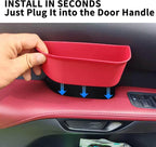 Door Handle Storage Box fit for Lexus RX 2023 2024 2025 2026 Accessories Car Pocket Organizer (4PCS Black TPE Storage Box-4 Door) (red)