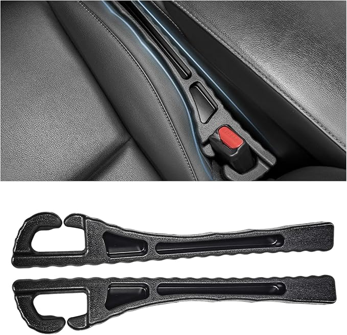 2PCS Car Seat Gap Filler Organizer, PU Leather Crevice Blocker Gap Plug Between Seat and Console, Universal Car SUV Truck Gap Organizer Stop Phone Wallet Keys from Dropping