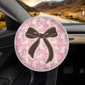 Pink Camo Bow Steering Wheel Sun Shade Cover for Women Steering Wheel Sun Block Anti-Heat Aluminum Foil Steering Wheel Cover Steering Wheel Sun Heat Shield