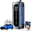 Tire Inflator Portable Air Compressor, 150PSI Air Pump for Car Tires with Tire Pressure Gauge, 3X Faster One Click Smart Cordless Tire Air Pump for Car, Motorcycle, Bike, Ball and More
