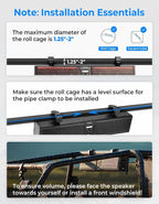 6-Speaker Metal UTV Sound Bar, 25-inch IP65 Waterproof Golf Cart Sound Bar, ATV Speaker with RGB, SxS Soundbar Compatible with Polaris RZR Can-Am w/ 1.25 in - 2 in Roll Bar