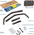 Goodyear Shatterproof in-Channel Window Deflectors for Ford F150 Raptor 2017-2020 SuperCab, Rain Guards, Window Visors for Cars, Vent Deflector, Car Accessories, 4 pcs - GY007734