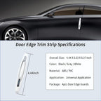 4PCS Car Door Edge Guards,Anti-Scratch Car Door Protector Trim Strip with Self Adhesive for Car Decor,Universal Exterior Car Accessories Door Guards for Cars Trucks SUVs (White)