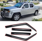 Rainproof Side Window Wind Deflectors for 2006-2014 Honda Ridgeline, in Channel Sun Rain Guard Sets,Nice Looking Window Visors for Cars,Vent Deflector for 06-14 Honda Ridgeline 194832