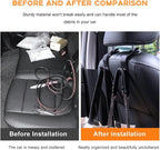 4PCS Car Seat Headrest Hook, Auto Back Seat Hanging Storage Organizer, Vehicle Seatback Hanger Holder for Purse Handbag Coat Umbrella, Universal Interior Car Accessories (Carbon Fibre Black)