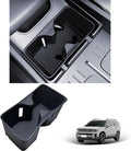 Cup Holder Insert for Hyundai Santa Fe 2026 2025 2024 Accessories Center Console Silicone Cup Holder Bottle Holder Organizer Non-Slip Interior Decoration for Hyundai Santa Fe 2024-2026 Black