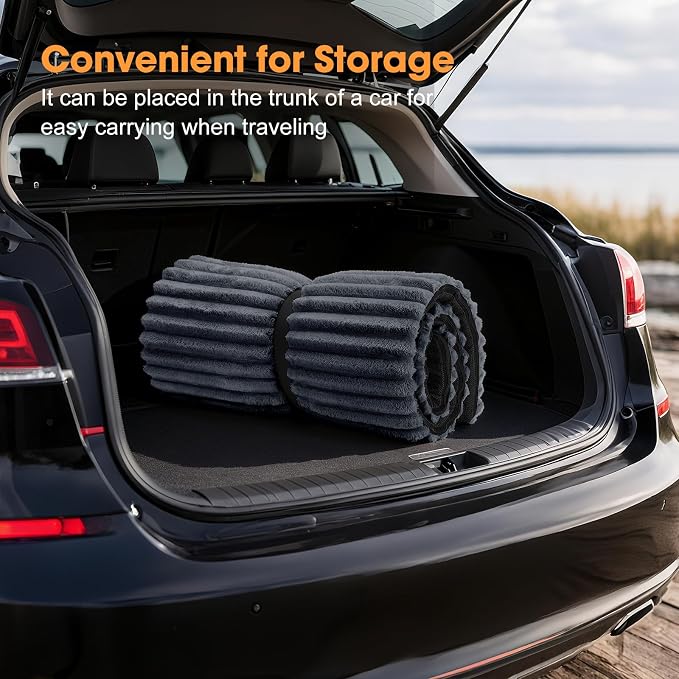 Backseat Pet Bed Mat, Non-Slip Dog Bed for Car Back Seat, Washable Travel Pet Mat with Removable Cover, Dog Seat Covers Protector Fit for Backseat Extenders and Trucks SUVs, 54"x 24.8", Grey