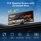 OTTOCAST 11.4" Carplay Screen for car with Netflix YouTube and Backup Camera for iPhone(iOS 8+), Android Auto(Android 10+), Built-in Apps, Navigation, Android 13 OS