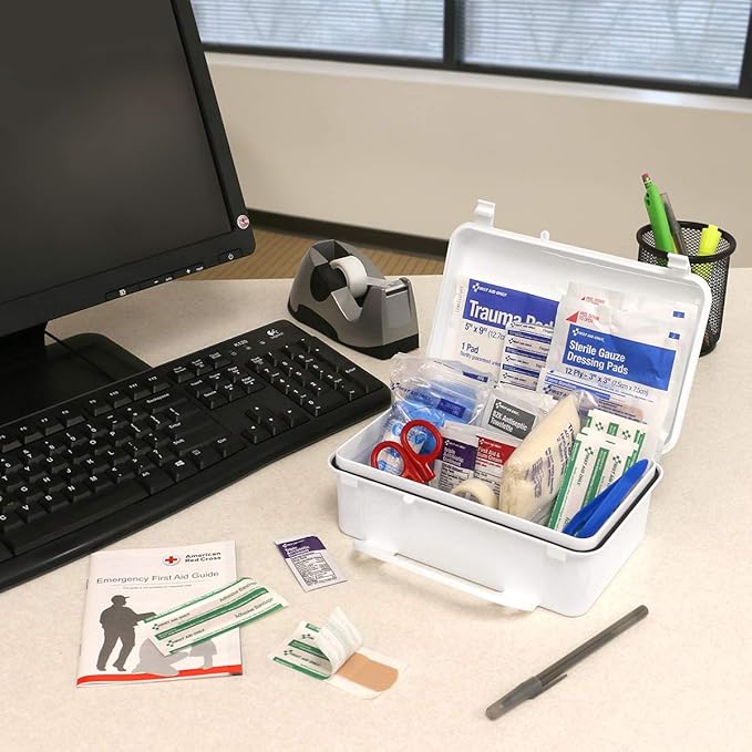 6060 All-Purpose 10-Person Emergency First Aid Kit for Business, Worksite, Home, and Car, 57 Pieces