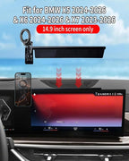 PZK Car Phone Mount for BMW X5 2024-2026 X6/ BMW X7 2023-2026 Accessories | Magnetic 15W Fast Wireless Charger Car Phone Holder Custom 14.9-inch Screen with 360° Rotating Extension Rod Hands-Free
