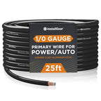 1/0 Gauge Wire (25ft) - Copper Clad Aluminum CAA Automotive Wire, Car Amplifier Power & Ground, Battery, Car Audio Speaker, RV Trailer Welding Cable