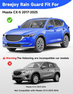 in-Channel Window Rain Guards Fit for Mazda CX5 CX-5 2017 2018 2019 2020 2021 2022 2023 2024 2025, Rain Guards Visors Vent Visors Window Deflector Vent Shades Car Accessories -4 pcs