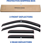 in-Channel Window Visors Rain Guards for 2000-2004 Dodge Dakota Quad/Crew Cab, Window Vent Wind Deflectors Visors Shades for 00 01 02 03 04 Dakota