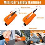 Car Roadside Emergency Kit, Car Safety Kit Portable Car Kits for Emergency with Jumper Cable, Safety Hammer, Orange