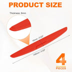 4pcs Car Door Edge Guards Protectors Silicone Anti-Collision Side Doors Edge Protector Trim Strip Anti-Scratch Universal Vehicle Exterior Accessories for Car SUV Pickup Truck, Red