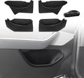 4PCS Door Organizer Tray Compatible with 2026 Model Y Juniper Performance/Premium/Standard Accessories Anti-Slip Easy to Clean Front & Rear Door Side Pocket Storage Box Tray (Full-Wrap)
