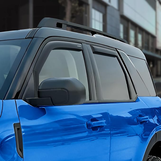 Goodyear Shatterproof in-Channel Window Deflectors for Ford Bronco Sport 2021-2026, Rain Guards, Window Visors for Cars, Vent Deflector, Car Accessories, 4 pcs - GY008094