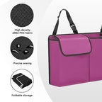 Car Trunk Organizer, Waterproof Collapsible Cargo Bag with 4 Pockets,Backseat Hanging Large Storage with Adjustable Straps, Sturdy Space Saver Frees Trunk Floor for SUV, Truck (Purple)
