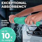 Premium 2pk Mini +1 Free Shammy Cloth for Car Drying - 17”x13” - Super Absorbent Chamois Towel for Car - Scratch-Free, Reusable & Soft Cleaning Towel