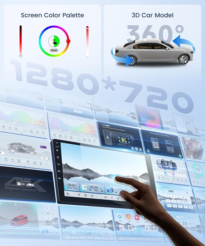 8 Core 4G+64G Qual-comm Snap-Dragon Chip Stereo for Toyota Camry 2000-2006 (Not Fit-J.B.L), Carplay Radio Android auto, 5GWiFi GPS, 9 inch IPS Touch Screen, Bluetooth 5.1 AHD Backup Camera