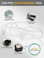 2-Packs Auto Sunroof Drain Cleaning Tool,78 Inch Flexible Drain Brush Pipe Cleaners for Car,Tube Cleaning Brush Slim Drain Dredging Tool Perfect for Car Sunroof,Windshield Wiper Drain Hole