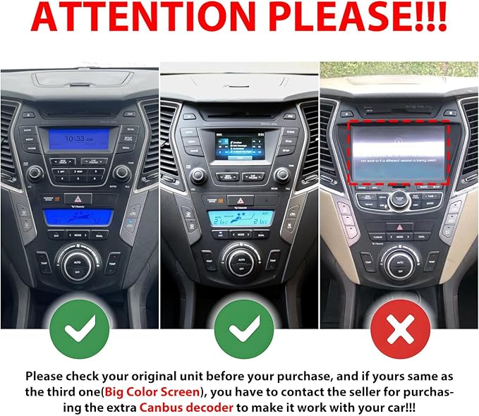 for Hyundai Santa Fe 2013-2018 CarPlay Android Auto Navigation Stereo GPS Radio Reverse Camera Display 9" IPS Touchscreen Headunit Tablet Pad Media Player, if Applicable Quad Core 2G+64G