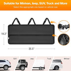 Trunk Organizer for SUV, Car Organizer with 10 Pockets Large Capacity & 3 Adjustable Straps for Easy Installation, Hanging Car Storage Universal Fit for Sedans, SUVs, MPVs, Trucks, 35.5 x 18.2in