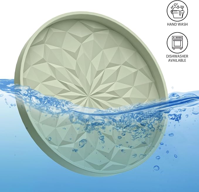 ME.FAN Car Coasters for Cup Holders [4 Pack] - 2.75In Silicone Auto Mug Mats - Universal Non-Slip Recessed Car Interior AccessoriesDesert Sage