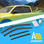 Extra Durable Window Deflectors Tape-On Window Visors Rain Guards Fit for Honda Ridgeline 2017-2026, Sun Visors, Wind Vent for Shades, Exterior Car Accessories - 4pcs. AG0945