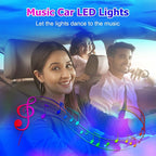 Tesla Dreamcolor Interior Car Lights, Tesla Car Accessories 9 in 1 Car LED Strip Lights with APP Control and 213 Modes, 175 inches 593 LEDs Acrylic Fiber Optic Lights, RGB Neon Car Lighting