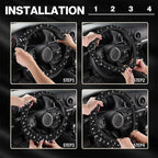 Steering Wheel Cover Moon and Star, 15 Inch Car Accessories for Women Girls Girly, Universal Anti Slip Neoprene Auto Interior Decor Anti Slip Car Protector