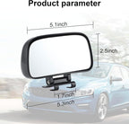 Blind Spot Mirror, Adjustable Mounted Blindspot Mirror HD Glass Wide Angle View, Side Rearview Mirror Universal, Black
