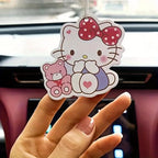 4 Pack Cute Car Air Freshener - Strawberry Scent, Funny Decor Hanging Fresheners for Car Interior & Room Decorations