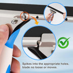 10 Feet Professional Squeegee Window Cleaner Tool with Extension Pole, Car Windshield Cleaning Kit with Long Handle, Window Washing Equipment for Indoor Outdoor Windows & Car Glass