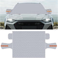 Magnetic Car Windshield Snow Cover, 4 Layers Winter Automotive Windshield Frost Protective Cover with Side Mirror Protector, All-Weather Vehicle Exterior Accessories for Sedan SUV (L)