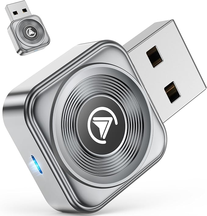 Wireless CarPlay Adapter—Ultra Mini(60% Reduced Size),2026 2-in-1 Android Auto Adapter, 3X Automatic Connection Navigation, Plug and Play, Compatible with iOS 10+, Android 11+
