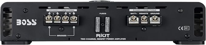 R6002 2 Channel Car Amplifier - 1200 High Output, Low/High Level Inputs, High/Low Pass Crossover, Hook Up to Subwoofer for Bass