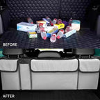 Car Trunk Organizer, Backseat Hanging Large Storage with Adjustable Straps,Waterproof PVC Collapsible Cargo Bag, Car Interior Accessories for Auto SUV MPV (White)
