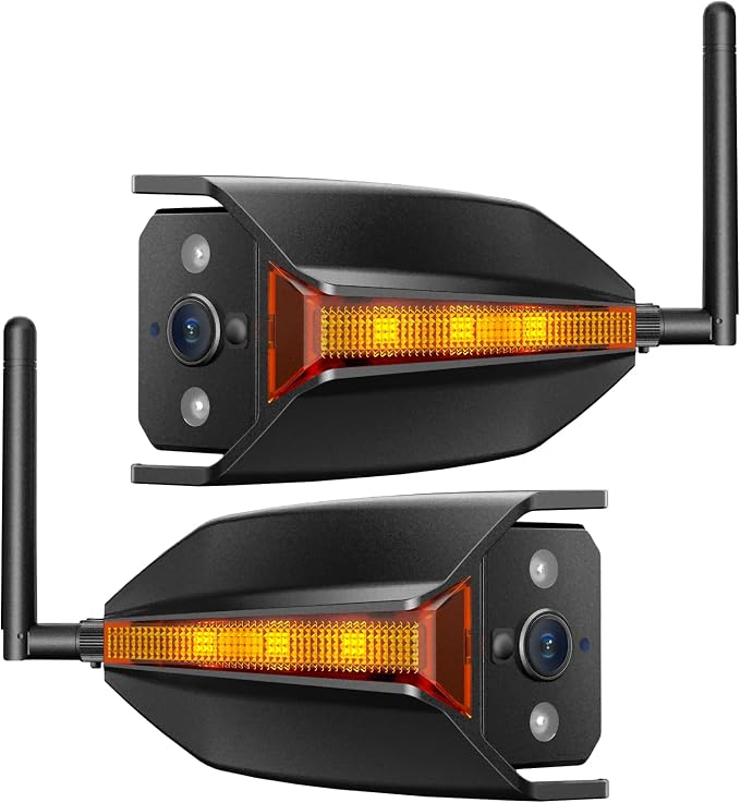 RV Backup Camera Wireless System: Left/Right Side Cameras | Adjustable Angle IR Night Vision, IP69K Waterproof, Works Only with WF1, for Class A/B/C Motorhome, 5th Wheel, Travel Trailer