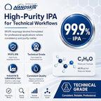 99.9% Isopropyl Alcohol (IPA) – High-Purity Technical Grade Alcohol for Industrial & Laboratory Use, Fast Evaporating, Low-Residue Formula – 13.5 fl oz (400 mL), Single Pack