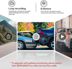Front 2K+Rear 1080P Dash Cam Adapts for Honda Civic 2022-2026 (Black Cover) & Type R Si, OEM Factory Look, Dual HD Video, Loop Recording, WiFi & APP, G-Sensor, Easy to Set, 64GB Card