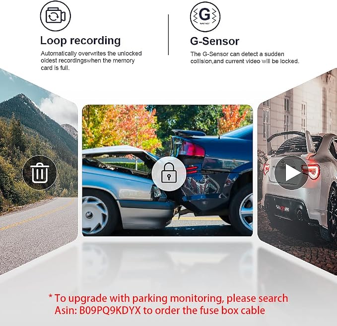 Front 2K+Rear 1080P Dash Cam Adapts for Honda Civic 2022-2026 (Grey Cover) Type R Si, Integrated OEM Look, Dual HD Video, Loop Recording, WiFi & APP, G-Sensor, Easy to Operate, 64GB Card