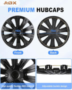 Hubcap Wheel Covers Hub Caps 16 Inch Set of 4 Black Universal Wheel Rim Cover R16 Stylish Car Decor Wheel Covers