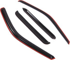 WD2-192iB Dark Smoke 4 Pcs Set Window Visor (in-Channel) Deflector Rain Guard Compatible with 2017-2018 Ford F-250 SuperCrew/Crew Cab